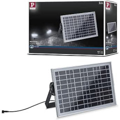 Paulmann 94552 Park + Light Outdoor Light Feed Solar Module IP65 Max. 10 W Solar Charger Silver Accessories Garage Light