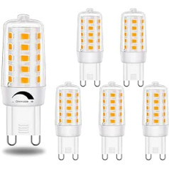 CQTLED G9 LED silti balts aptumšojams 3000 K, 3 W Aizstāj 35 W 40 W G9 halogēnās spuldzes, nemirgo, LED spuldze G9, iepakojumā 6