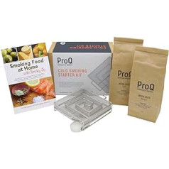 ProQ Kaltrauchgenerator Starter & Geschenkset - Cold Smoker Kit - Food Smoker zum Kalträuchern von Fisch, Käse, Speck, Nüssen & mehr