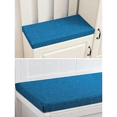 Sodo suoliuko pagalvėlė 2 3 sėdimos vietos viduje, lauke, 100/120 cm kiemo pasukamos sėdynės užvalkalas (100 * 40 * 5 cm, tamsiai mėlynas)