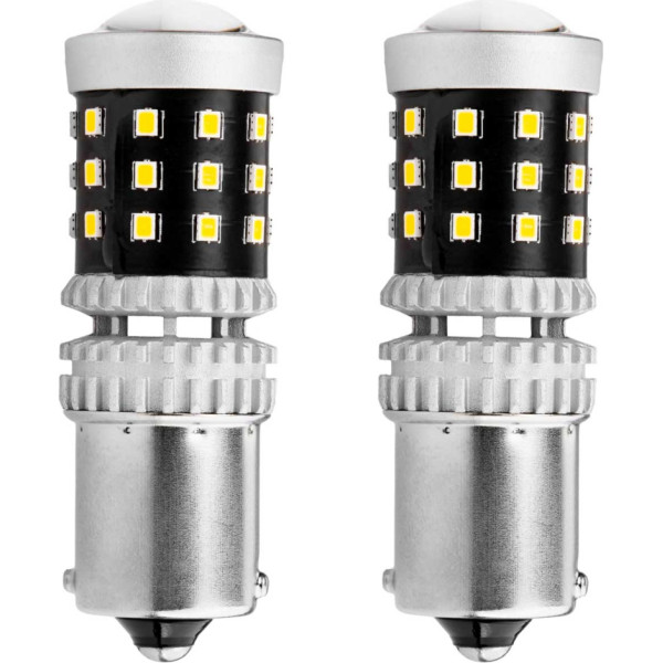 Canbus LED spuldzes 2016 39smd 1156 ba15s p21w r10w r5w balta 12v 24v amio-02799