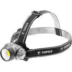 Topex 3W LED COB priekšējais lukturis, 3xAAA