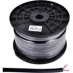 KAB0605A Стереомикрофонный кабель 6мм черный (мотка 100м)
