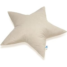 Pepi Star Cushion Bērnu mīkstais spilvens 50 x 50 cm - Zvaigžņu spilvena dekors - Stars Cushion Bērnu istaba - Nealerģisks silikona audums Bērnu istabas spilvens - Dekoratīvs spilvens bērniem