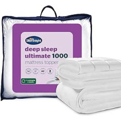 Silentnight Ultimate Deep Sleep Topper — Īpaši biezs, dziļais virsmatracis Luksusa kokvilna, mīksta — Mašīnā mazgājami atbalsta gultas paliktņi