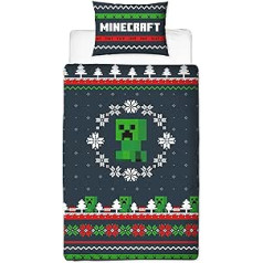 Minecraft Polycotton segas pārvalku komplekts, daudzkrāsains, viens