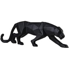 ZHPTO Panther Sculpture Modern leoparda statujas rotājums Abstrakts ģeometrisks modelis Amatniecības statujas dekors viesistabai Mājas grāmatu skapis BL