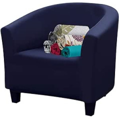 FIGOOO krēsla pārvalks, kluba krēsls, elastīgs pārvalks kokteiļu krēslam, 1 gabals, krēsla aizsargs, noņemams, mazgājami krēsla pārvalki, krēsla krēsls vienam dīvānam, tumši zils