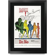 HWC Trading A3 FR Džeimss Bonds - Dr. Bez filmas plakāts Šons Konerijs ar parakstu, dāvana A3 formātā, drukāts autogrāfs, filmas dāvanas Drukāt fotoattēlu attēlu displejs