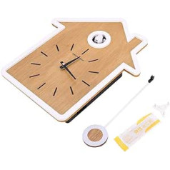 AUNMAS Cuckoo Clock Modern Simple Nordic Style Design Swing Report Clock for Bedroom Living Room School Office Coffee Shop Decoration (1#)