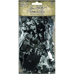 Tim Holtz TH94235 Papīra lelles Mini Craft ar papīru, melns