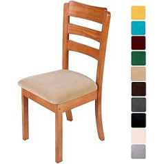 Homaxy krēsla pārvalks, samts, mīksts sēdekļa pārvalks, elastīgs krēsla pārvalks ēdamistabas krēsliem, mazgājams aizsargpārvalks, krēsla pārvalks