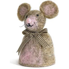 Baden Decorative cute egg warmer mouse with bow made of felt (2)