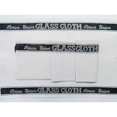 „Lex's Linen Union“ medvilnės mišinio stiklo šluosčių rinkinys iš 4, juodos x 4, 50 x 76 cm