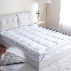 Diegi For Bed® elpojošs virsmatracis Apakšgulta 180 x 200 cm, izgatavota no kokvilnas auduma, mazgājams virsmatracis komforta un netīrumu sargāšanai, matrača aizsargs matračiem un atspere.