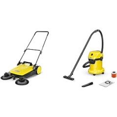 Kärcher Sweeper S 4 Twin Max. Virsmas jauda: 2400 m²/h un mitrais/sausais putekļsūcējs WD 3 V-17/4/20