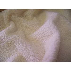 Kunstpelz Sherpa-Fleece Schafspelz Stoff materiāls - Krēms - Bēšs, 1Mtr - 150cmx100cm