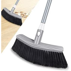 UMAYCOOL Indoor Sweeping Broom with Long Handle, Broom for Kitchen, Broom and Indoor Use with Dense Soft Bristles, Perfect for Sweeping Room, Office, Kitchen