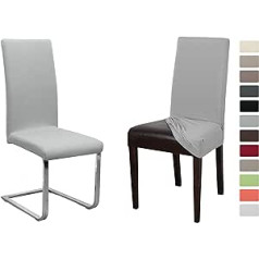 Beautex Set of 2 Jersey Chair Covers (choice of colours) Elastic Plain Stretch Cotton Bi-Elastic