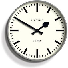 JONES CLOCKS® Tiger apaļais sienas pulkstenis - Apaļais pulkstenis - Moderns pulkstenis - Dizaina sienas pulkstenis - Virtuves pulkstenis - Dzīvojamās istabas pulkstenis - Biroja pulkstenis - Viegli lasāms ciparnīca - Retro dizains - 30 cm