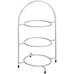 Utopia Etagere, Kuchenständer, 3 Etagen, Höhe 42 cm, Platz für DREI Teller ar 23 cm Durchmesser, verchromt