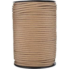 100 m Paracord Roll Rope, 4 mm Braided Line, 9 Strands, Parachute Cord, Made of Polypropylene and Polyester for Camping, Outdoors, Climbing, Survival
