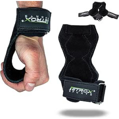 Netrox Sports® Elite Grips pacelšanas siksnas kultūrismam, svarcelšanai, spēka treniņiem un fitnesam — īpaši izstrādātas lielam svaram — īpaši spēcīgas pacelšanas siksnas sievietēm un vīriešiem