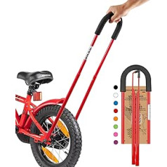 Prometheus Push Bar, Push Bar, Grab Bar for Children's Bicycle, Axle Mounting, Adjustable Bicycle Learning Aid in Red Edition 2024