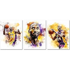 Yatehui Kobe Bryant plakātu kanvas sienas mākslas druka Mamba basketbolista sporta mākslas darbi zēniem sporta zāles sienu dekorēšana