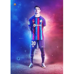 Displate - Metāla plakāts - Magnētisks stiprinājums - FC Barcelona - Spēlētāji - Gavi - Izmērs M - 32 x 45 cm Matēts