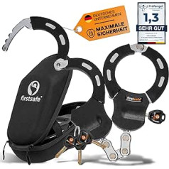 firstsafe® E Scooter Lock - Roku dzelžu slēdzene E Scooteriem | Velosipēdu slēdzenes pret zādzībām un ar silikona aizsardzību pret skrāpējumiem | Ideāla e-velosipēdu slēdzene augstai drošībai