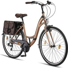 Licorne Bike Stella Plus Premium pilsētas velosipēds 26 un 28 collu alumīnija velosipēds meitenēm, zēniem, vīriešiem un sievietēm - 21 ātruma pārnesums - holandiešu velosipēds StVZO