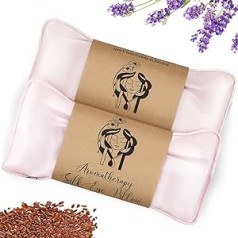 Hihealer Silk Eye Pillow Lavander Relaksācijai, Svērtā acu maska jogai, Spa, Meditācijai, Mitra karstuma un auksta acu komprese, Relaksācijas dāvanas sievietēm/vīriešiem