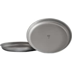 KAPILA Titanium Camping Plate Portatīvie Ti virtuves trauki Īpaši vieglie trauki mugursomām un kempingiem, nerūsējoši un viegli tīrāmi pārgājienu piknikam (1000 ml)