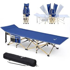 Sportneer Folding Camping Bed 188 x 71 cm, 150 kg XXL Foldable Camp Bed Wide for Outdoor, Garden, Camping, Travel, Indoor