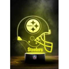 Lielisks zīmols Pittsburgh Steelers NFL LED lampas gaismas logotipa ķiveres maiņas režīms ar 6 dažādām krāsām