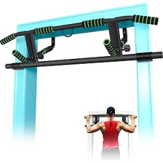 Jandecfit Pull-up stieņa durvju rāmis sportam un fitnesam mājās, pārnēsājama pievilkšanas stieņa stacija, mājas daudzfunkcionāls pievilkšanas stienis, bez skrūvēm, maksimālā slodze 200 kg