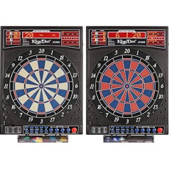 Kings Dart Electronic Dartboard Professional Tournament JX-2000 | Turnīra mērķis, ieskaitot 24 šautriņas | 41 spēle, vairāk nekā 200 spēļu varianti | Ritināms teksts + skaņa | īpaši plāns zirneklis