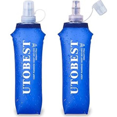 UTOBEST 2 Pack mīksta skriešanas pudele salokāma ūdens pudele taku skriešanai hidratācijas mugursoma pārgājienu riteņbraukšanai kāpšanai 500 ml