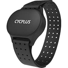 CYCPLUS sirdsdarbības monitora aproce, Bluetooth 5.1 ANT+ HR monitors ar HR zonas LED displeju, IP67 ūdensizturīgs, izmantojams skriešanai, riteņbraukšanai, fitnesam un citiem sporta veidiem