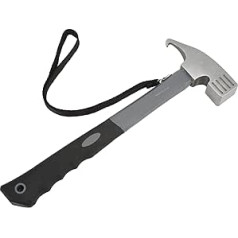 plplaaobo Camping Hammer, Heavy Duty Portable Multifunction Camping Tent Hammer with Puller Connecting Cord for Black Outdoor Camping Accessories