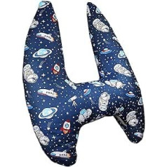 Car Back Seat Travel Pillow, Kids Travel Pillow, Washable, Car Accessories, Sleeping Pillow for Kids, Blue Astronaut