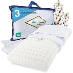 MaxxGoods - Orthopaedic Memory Gel Foam Travel Pillow - With Holes - For Relaxing Nights and Travel! - Includes a Cotton Cover and Cooling Cover