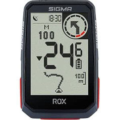 SIGMA SPORT ROX 4.0 melns sensoru komplekts | Velosipēdu dators bezvadu GPS un navigācijas sistēma, tostarp ātruma, sirdsdarbības un ritma sensori | Āra GPS navigācija ar augstuma mērīšanu