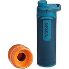 Grayl UltraPress āra un ceļojumu ūdens filtrs 150 l ūdens filtra kasetnei, maināma meža zila ar 1 rezerves filtru