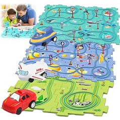 Behound Nukids Puzzle Racer Kids automašīnu trases komplekts, Nukids Puzzle Racer automašīnu trase, Puzzleracer™ Kids automašīnu trases komplekts, Puzzle Track automašīnu spēļu komplekts, Puzzle Racer trases komplekts, Nu Kids Puzzle Racer kom