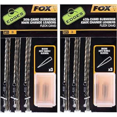 Fox Submerge Camo Leaders Kwik Change 75 cm - 3 karpu vadoi