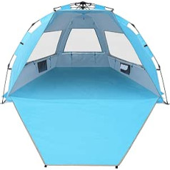 G4Free Pop Up Beach Tent for 3-4 People Lightweight Beach Sun Protection with UPF 50+ Family Size Easy Set Up and Portable Sun Protection Cabana