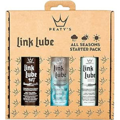 Peaty's Unisex Adult LinkLube Starter Pack All Seasons Lubricant Set, Multi, 180 ml