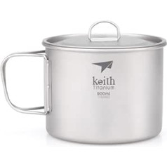 Keith Ti3209 Ti3209 Titanium Hinged Lid Mug, One Size